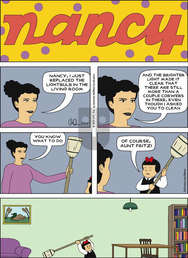 Nancy on Sunday June 20, 2021 Comic Strip