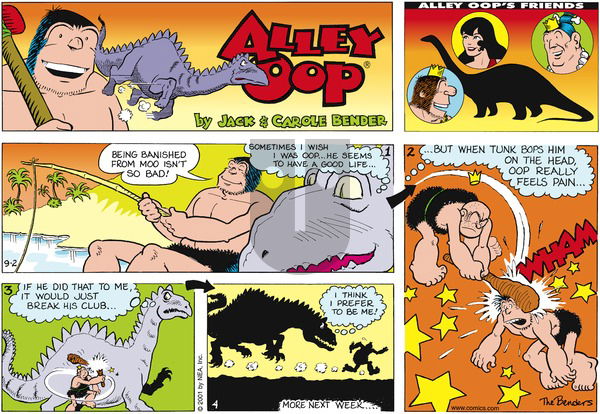 Alley Oop on Sunday September 2, 2001 Comic Strip