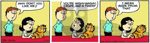 Garfield on Friday March 20, 1981 Comic Strip