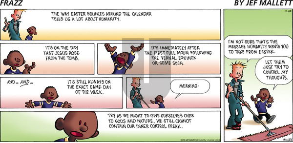 Frazz - Sunday April 20, 2014 Comic Strip