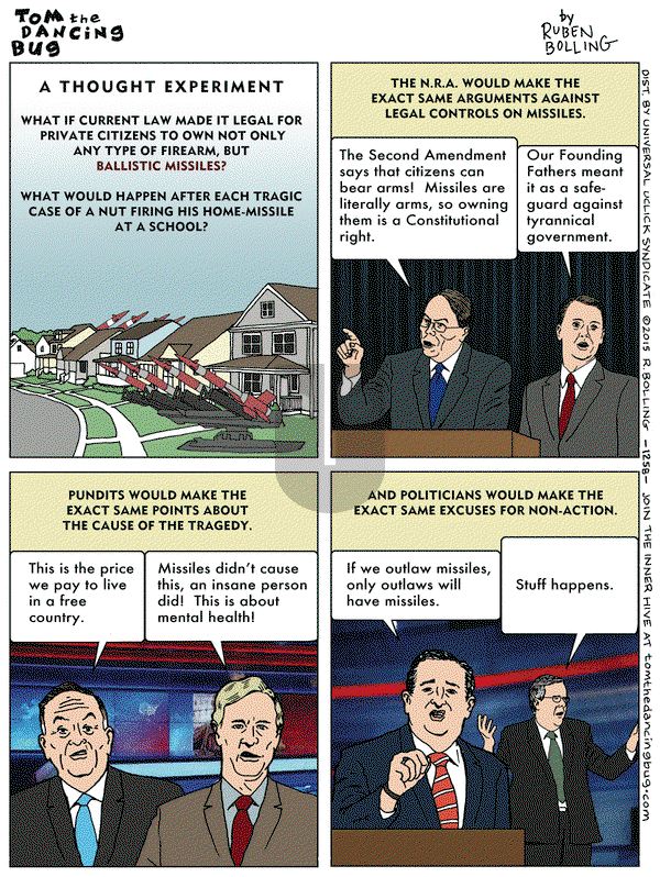 Tom the Dancing Bug on Friday October 9, 2015 Comic Strip