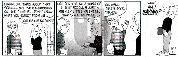 Luann on Saturday March 8, 1997 Comic Strip