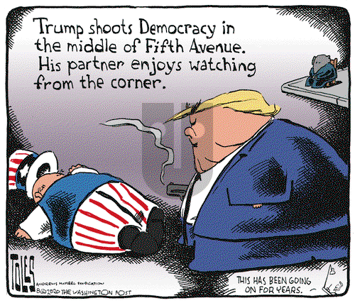 Tom Toles on Wednesday August 26, 2020 Comic Strip