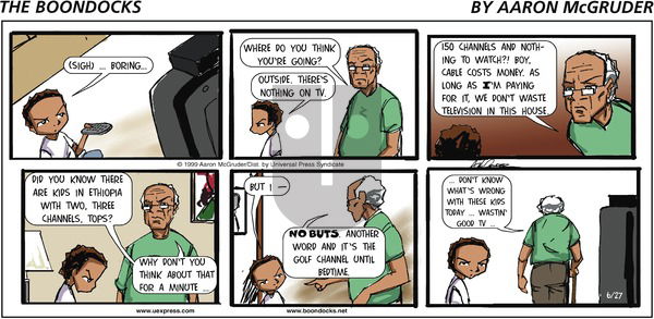 The Boondocks on Sunday June 27, 1999 Comic Strip
