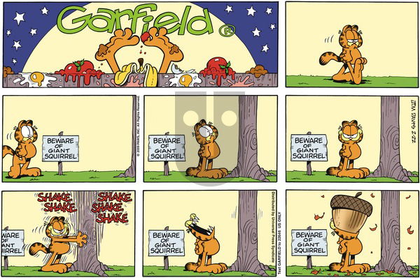 Garfield on Sunday February 22, 2009 Comic Strip