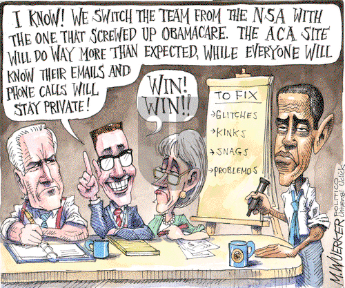 Matt Wuerker on Wednesday October 23, 2013 Comic Strip
