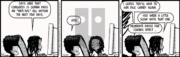 The Boondocks - Thursday October 25, 2001 Comic Strip