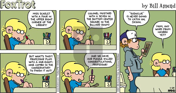 FoxTrot on Sunday January 24, 2021 Comic Strip
