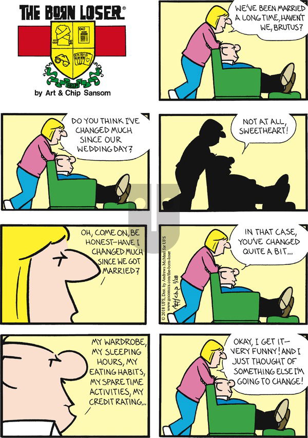The Born Loser on Sunday January 28, 2018 Comic Strip
