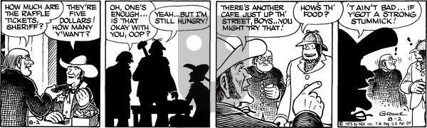 Alley Oop on Saturday August 2, 1975 Comic Strip