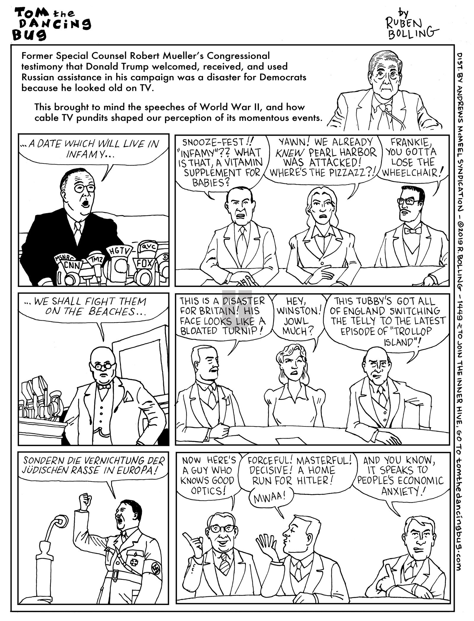 Tom the Dancing Bug - Monday July 29, 2019 Comic Strip