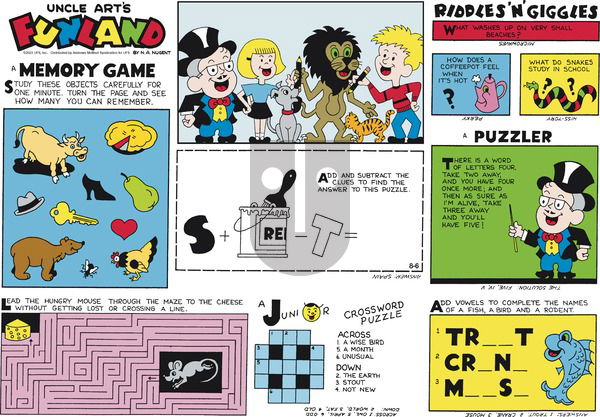 Uncle Art's Funland on Sunday August 6, 2023 Comic Strip