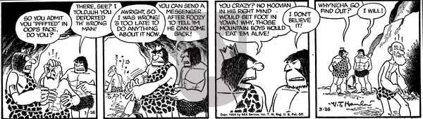 Alley Oop on Friday March 26, 1954 Comic Strip