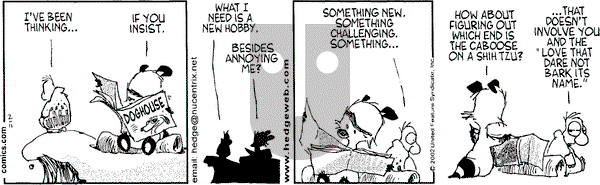 Over the Hedge on Monday February 11, 2002 Comic Strip