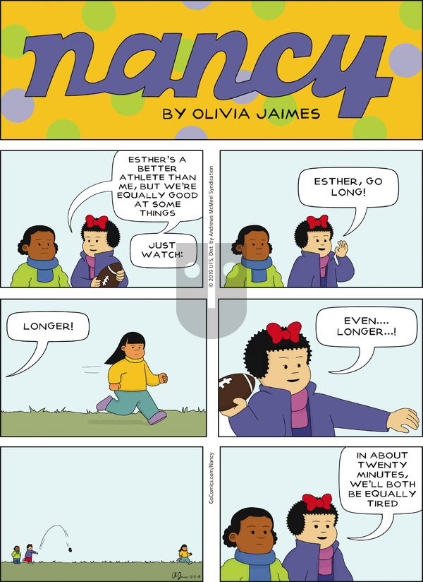 Nancy - Sunday December 8, 2019 Comic Strip