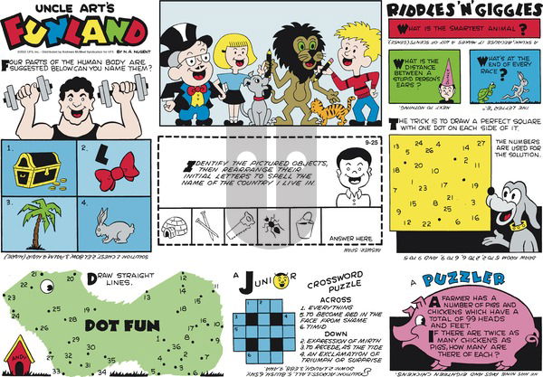 Uncle Art's Funland on Sunday September 25, 2022 Comic Strip