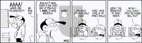 FoxTrot on Monday February 27, 1989 Comic Strip