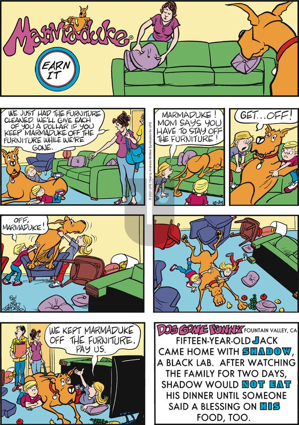 Marmaduke on Sunday October 24, 2021 Comic Strip