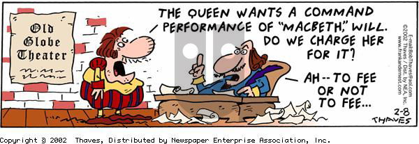 Frank and Ernest - Friday February 8, 2002 Comic Strip