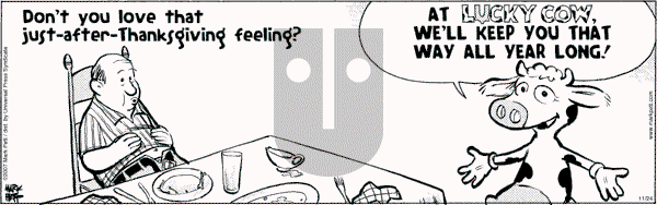 Lucky Cow on Saturday November 24, 2007 Comic Strip