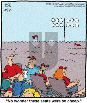 In the Bleachers on Tuesday November 14, 2017 Comic Strip