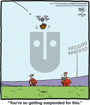 In the Bleachers on Monday July 9, 2018 Comic Strip