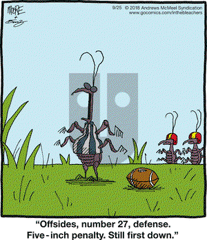 In the Bleachers on Tuesday September 25, 2018 Comic Strip