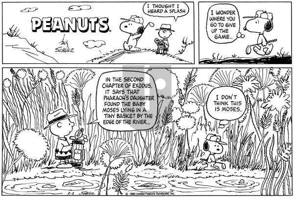 Peanuts on Sunday February 2, 1992 Comic Strip