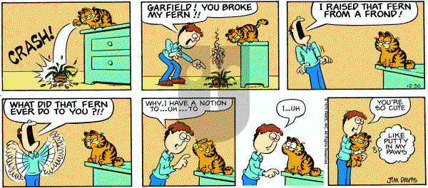 Garfield on Sunday December 30, 1979 Comic Strip