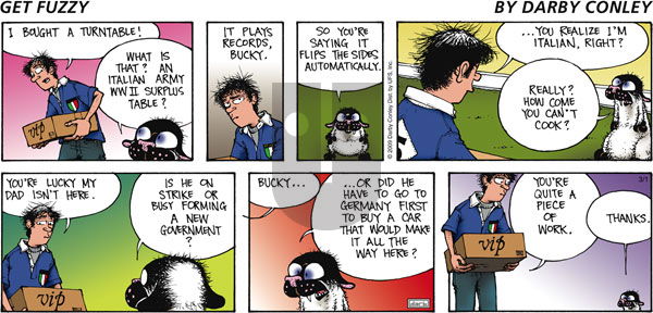 Get Fuzzy on Sunday March 1, 2009 Comic Strip