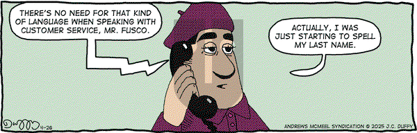 The Fusco Brothers on Saturday April 26, 2025 Comic Strip