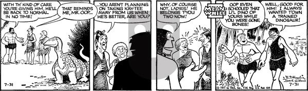 Alley Oop on Saturday July 31, 1971 Comic Strip