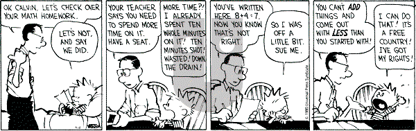 Calvin and Hobbes - Saturday September 15, 1990 Comic Strip