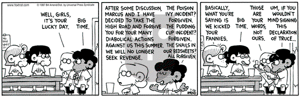 FoxTrot on Saturday July 26, 1997 Comic Strip
