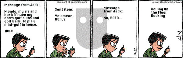 Cleats on Thursday November 27, 2008 Comic Strip