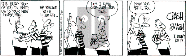 The Buckets on Wednesday January 29, 1997 Comic Strip