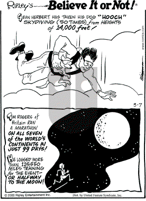 Ripley's Believe It or Not on Tuesday March 7, 2000 Comic Strip