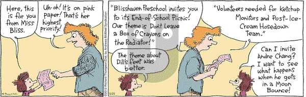 Cul de Sac on Thursday May 25, 2017 Comic Strip