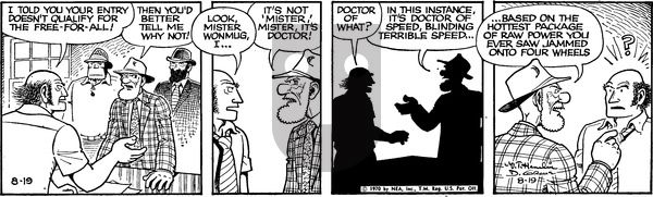 Alley Oop on Wednesday August 19, 1970 Comic Strip