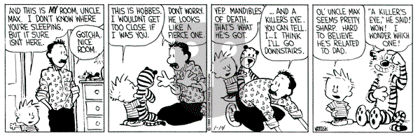 Calvin and Hobbes on Thursday January 14, 1988 Comic Strip