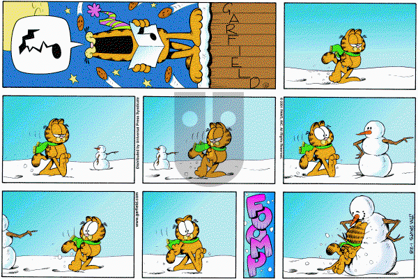 Garfield - Sunday January 28, 2001 Comic Strip