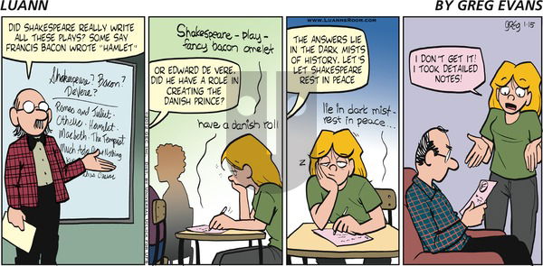 Luann on Sunday January 15, 2012 Comic Strip