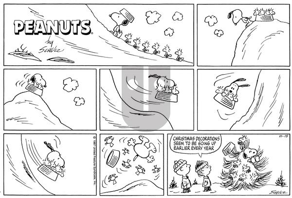 Peanuts on Sunday November 15, 1987 Comic Strip