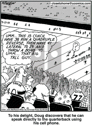 Close to Home on Saturday September 15, 2001 Comic Strip