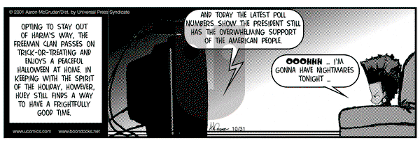 The Boondocks on Wednesday October 31, 2001 Comic Strip