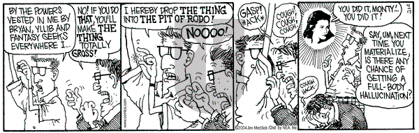 Monty on Saturday April 17, 2004 Comic Strip