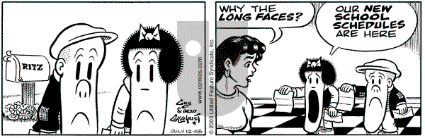 Nancy on Saturday August 9, 2003 Comic Strip
