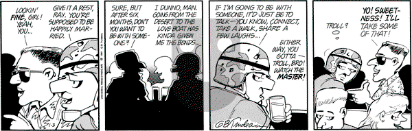 Doonesbury on Thursday January 3, 1991 Comic Strip