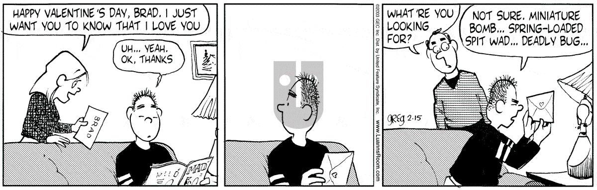 Luann - Saturday February 15, 2003 Comic Strip