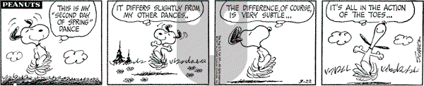 Peanuts - Monday March 22, 1971 Comic Strip
